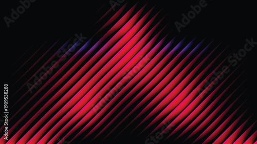 Vibrant Geometric Abstract Red Starburst Pattern with Deep Black Background and Electric Blue Accents Perfect for Digital Art and Graphic Design Projects