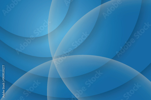 Blue gradient abstract background with overlapping curved lines. Realistic embossed circle line design for cover, banner, brochure, certificate, presentation and card. EPS. 4