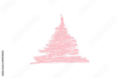 pink pencil strokes isolated on transparent background