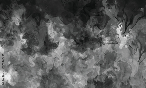 Textured vapor clouds flowing in a dark and dramatic composition