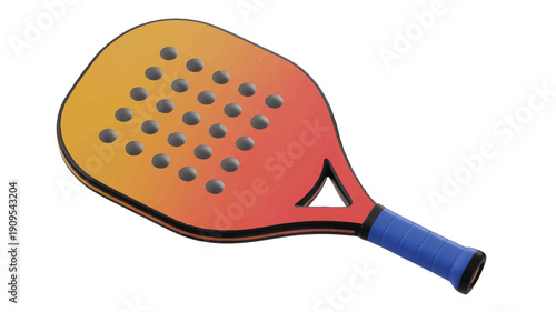 A 3D rendered image of a beach tennis paddle racket against a white background (2)_traced