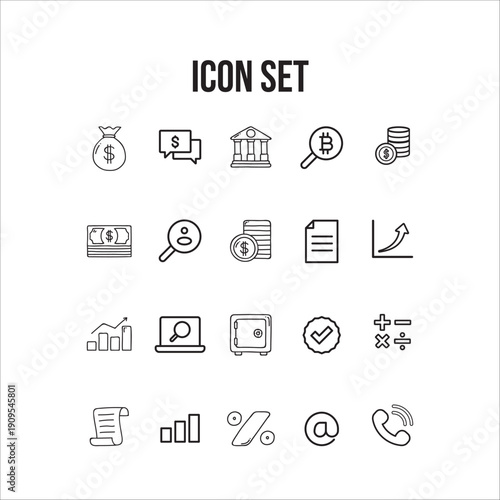 Teamwork and business line icons collection. Big UI icon set. Thin outline icons pack. Vector illustration eps10