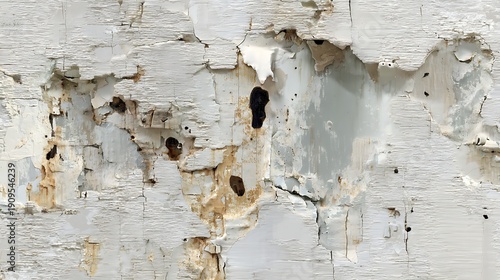 Rustic Cracked Paint Textured Wall with Peeling Flakes