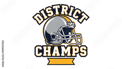 American Football Championship Celebration with Trophy and Helmet in Stadium