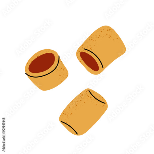 Dog and cat snack cookies in flat style. Healthy treats for pets. For pet food packaging and veterinary design.