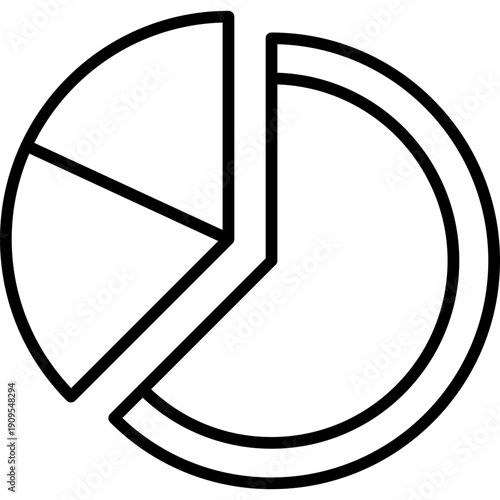 Pie chart with segmented sections Icon