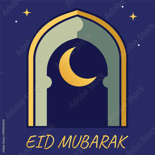 EID BACKGROUND WITH NEW MOON