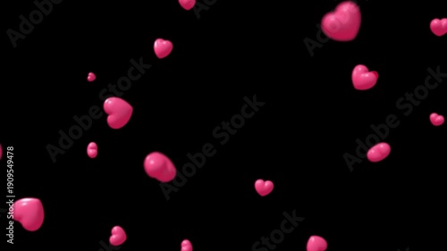 Valentine day love heart Animation Motion Graphic Template 4K Background