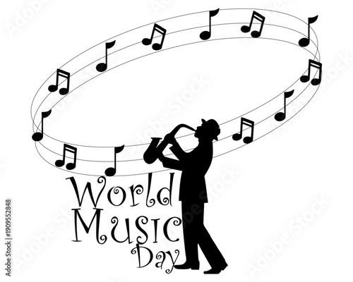 silhouette of a person playing the saxophone