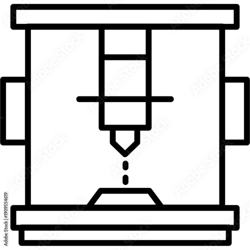 3D printer creating object Icon