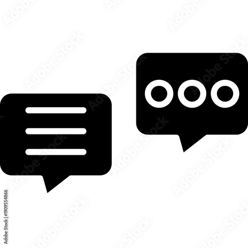 Two chat speech bubbles Icon