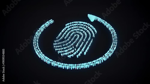 Fingerprint Scanning and Verification Process Animation.