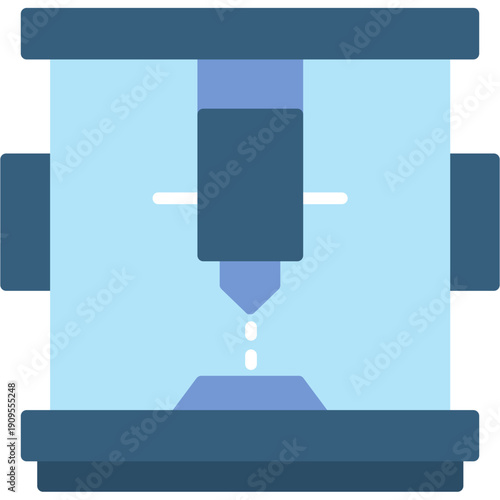 3D printer creating object Icon