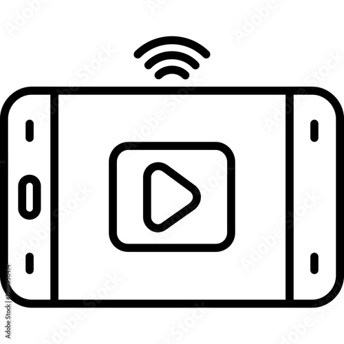 Smartphone with play and signal Icon