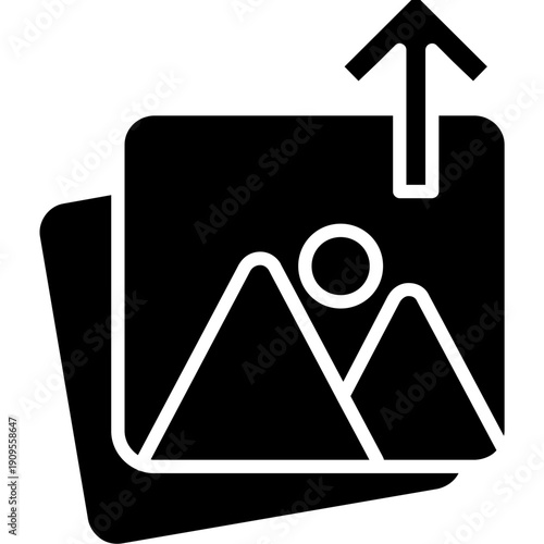 Image upload with arrow Icon