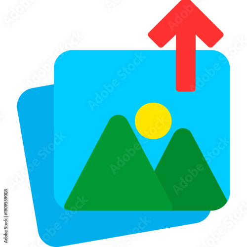 Image upload with arrow Icon