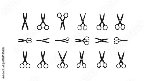 Scissors silhouette vector illustration.