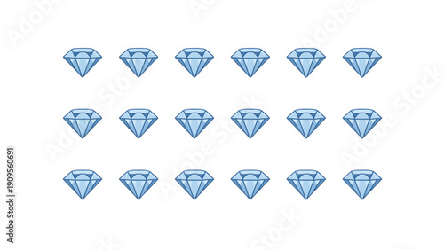 diamond illustration set