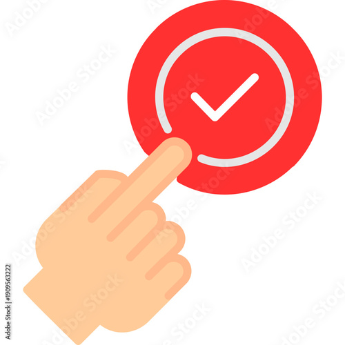 Finger pressing check Icon