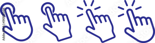 Hand click icon set. pointer sign and symbol. Hand click icon set illustration. pointer sign and symbol. hand cursor icon. Computer mouse click cursor arrow icons set. Clicking cursor
