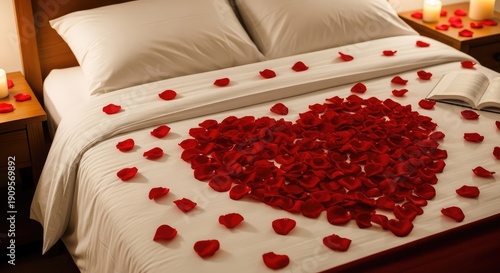 Wallpaper Mural Rose petals on bed Torontodigital.ca