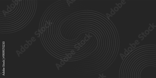 Abstract black and gold background with two circles. Suitable for banner, cover, poster, website, presentation, brochure, flyer, header