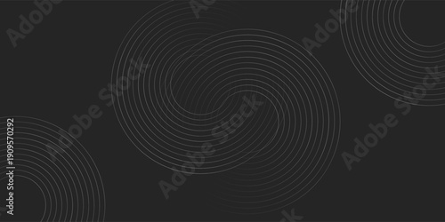 Abstract black and gold background with two circles. Suitable for banner, cover, poster, website, presentation, brochure, flyer, header