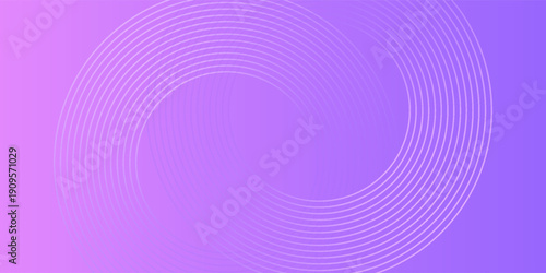 Abstract circle lines on pink and purple background. Geometric stripe line art design for poster, brochure, cover, website, header, web banner, presentation.