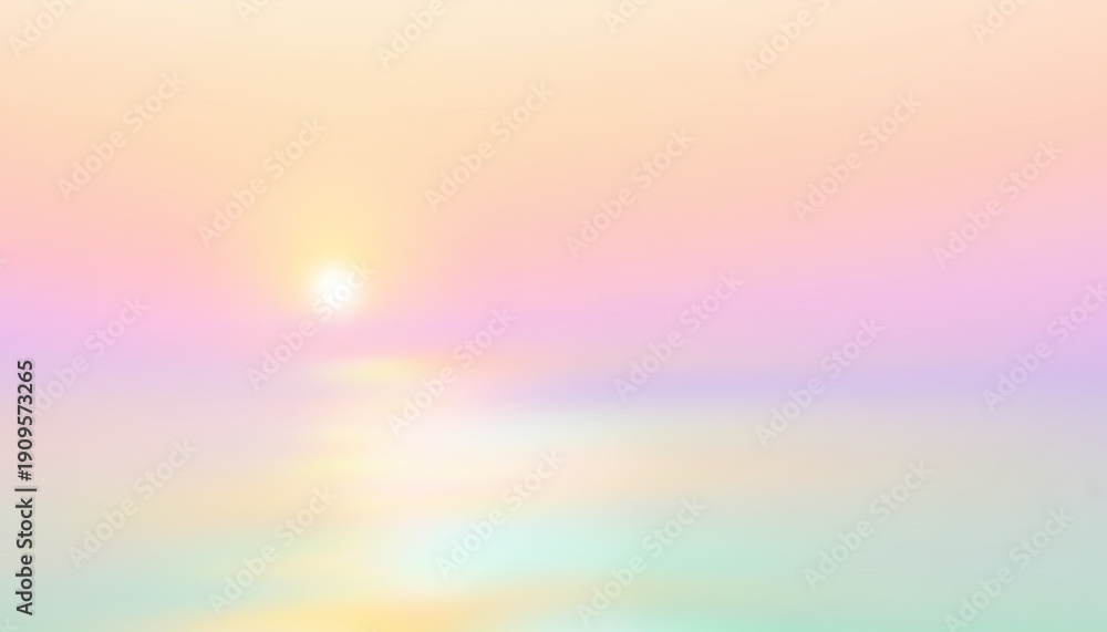 © baasith88 - A dreamy abstract sunset over the ocean featuring a soft pastel gradient and serene blur. Ideal for calming backgrounds, minimalist designs, and ethereal landscape concepts.