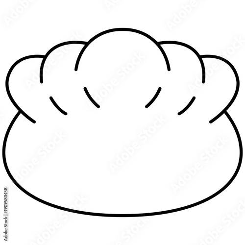dumpling food vector icon