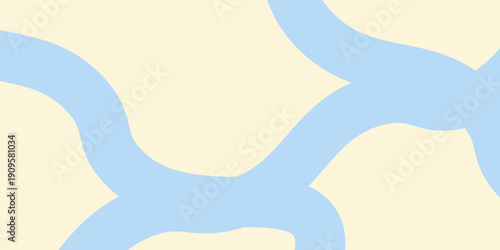 Art horizontal background with colorful waves. Trendy vector abstract