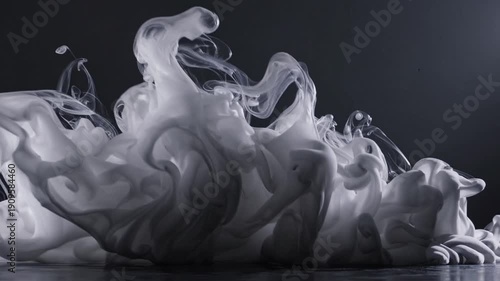 Wallpaper Mural Grey Smoke Cloud Expanding and Dispersing - Abstract Smoke Evolution Torontodigital.ca