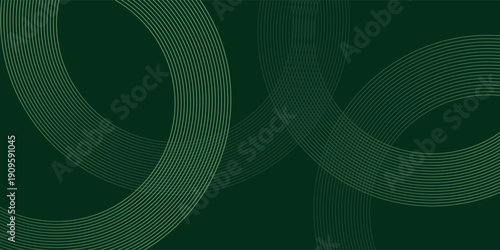 Dark green abstract background with diagonal rounded lines. Geometric stripe line art design. Simple geometric pattern. Modern graphic element. Suit for banner