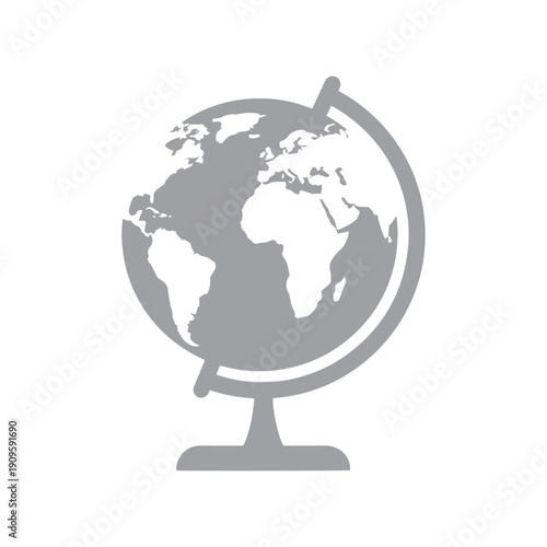 World Globe Symbol on Stand