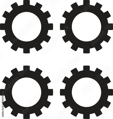 Settings Icon Set Collection for Web and App Interface Design