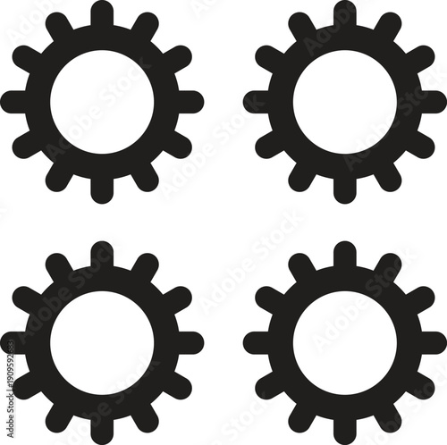 Settings Icon Set Collection for Web and App Interface Design