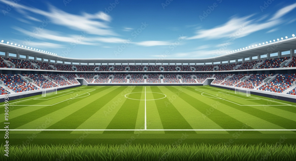 Fototapeta premium Grand Arena: Professional Soccer Stadium Illustration