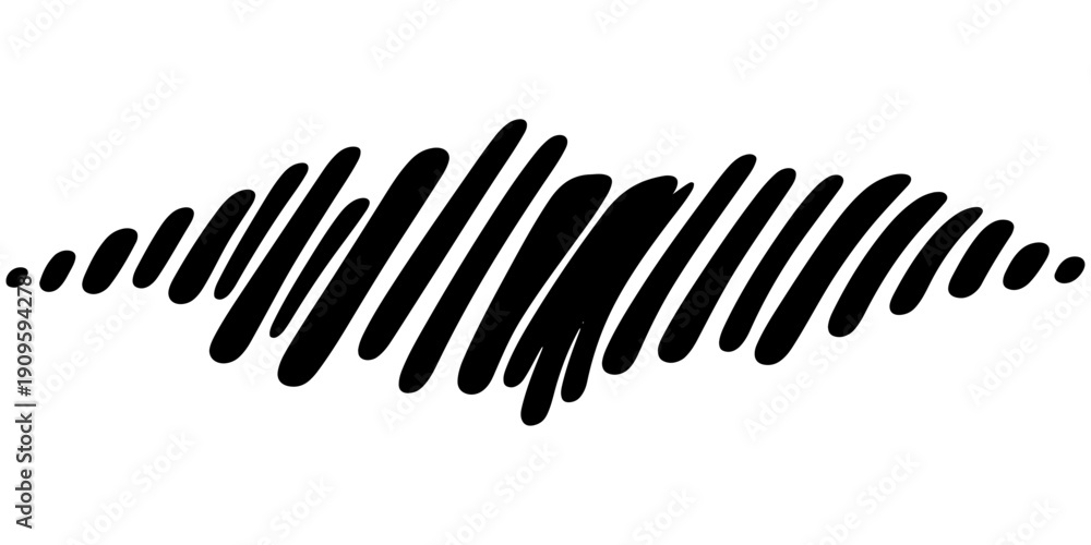 Obraz premium Vector illustration of a hand with black and white nails holding a mascara brush and paint to design an art symbol of love and teamwork