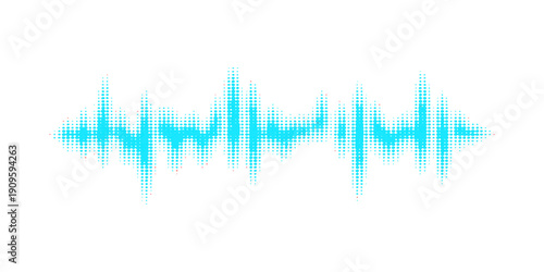 A vibrant digital blue spectrum wave and audio equalizer vector illustration featuring a professional studio sound mixer waveform design for modern music technology and radio frequency pulse graphs