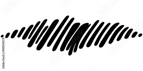 Vector illustration of a hand with black and white nails holding a mascara brush and paint to design an art symbol of love and teamwork