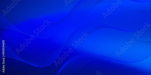 Abstract deep dark underwater background. Deep blue ocean gradient wallpaper. Blurry sea backdrop for presentation, brochure, poster, banner, flyer. Night sky and deep water vortex surface. eps10