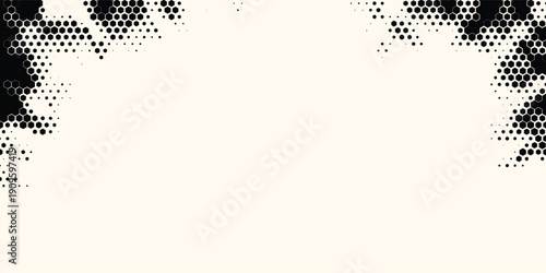 Hexagon Shapes Vector Abstract Geometric Technology Retrowave Sci-Fi Texture Isolated on Light Background. Halftone Hex Retro Simple Pattern. Eps10