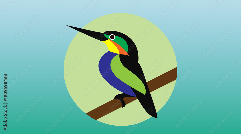 Naklejka premium Bird on a branch