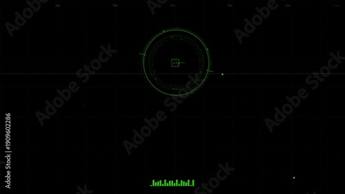 Wallpaper Mural Scifi hud interface animation with rotating elements displaying data and signals for video production Torontodigital.ca