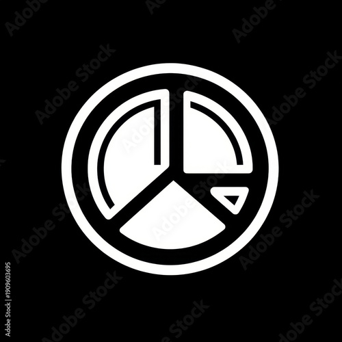 Peace symbols repeated in a pattern, creating a visual focal point.