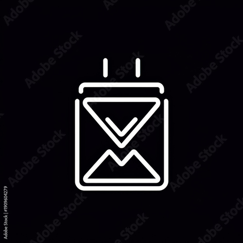 Black and white check mark icon.