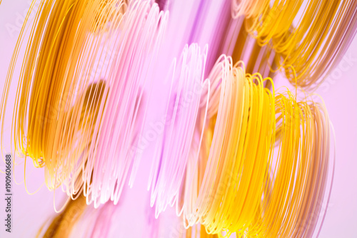 3D fibers lines abstract background