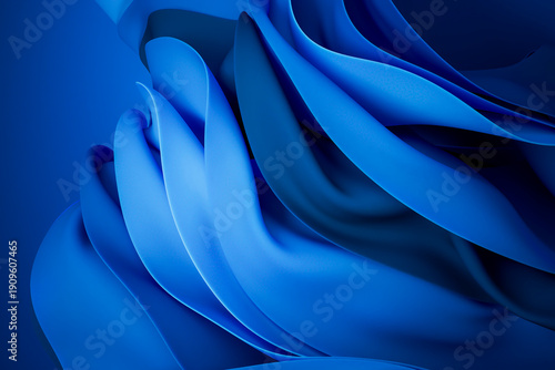 3D Blue Abstract Wave Background