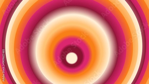 motion radial Horizontal Vibrant Concentric Circles Animation with Gradient Colors