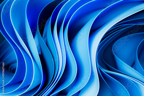 3D Blue Abstract Wave Background
